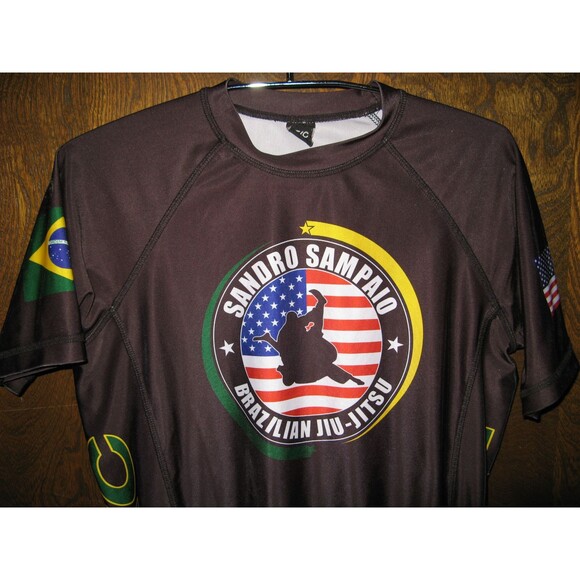 Mens Sandro Sampaio Brazilian Jiu-Jitsu Athletic Graphic Shirt Brazil USA Size S - Picture 2 of 3